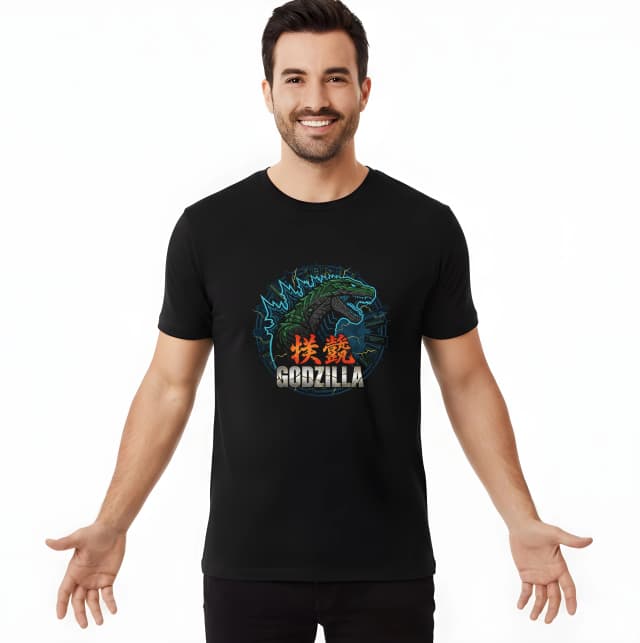Pánské tričko Godzilla Hněvivý Král Měst Blesky A Destrukce