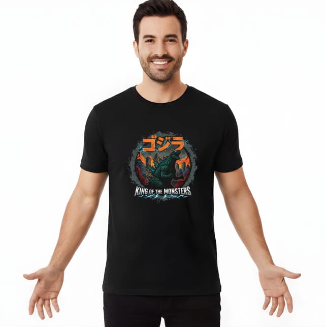 Pánské tričko Godzilla King Of The Monsters V Záři Plamenů A Blesků