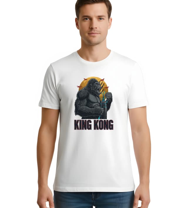 Pánské tričko King Kong V Zlatém Svitu Nad New Yorkem