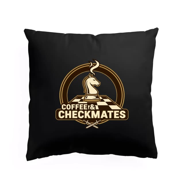 Polštář Šachová Káva Tahy A Vítězství Coffee  Checkmates