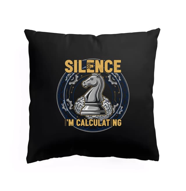 Polštář Šachový Jezdec A Kalkulující Mozek Silence Im Calculating