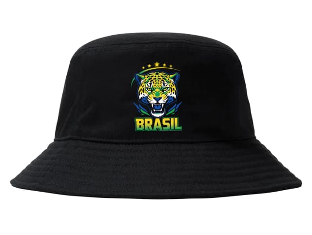 Klobouček Divoký Jaguár Brasil Zlatý A Zelený Fotbalový Emblém Síly