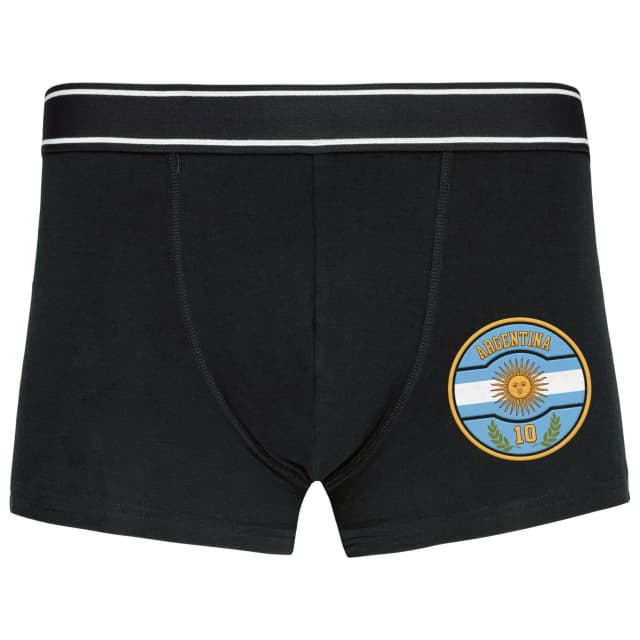 Boxerky Argentina Slunce Máje A Emblém Desítky Symbol Fotbalové Legendy