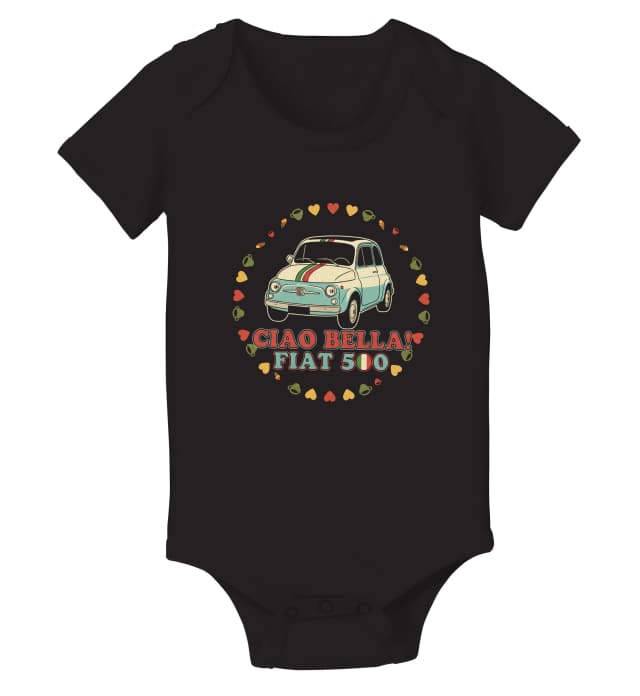 Dětské body Ciao Bella Fiat 500 Retro Miláček Z Itálie Na Kolečkách