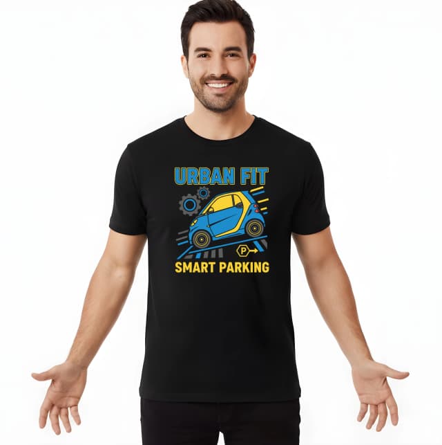 Pánské tričko Chytré Parkování Smart Pro Městské Kompaktní Vozy A Fanoušky Urban Fit