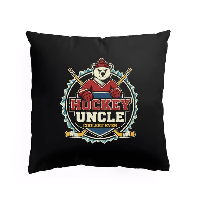 Polštář Hockey Uncle Nejchladnější Strýc S Ledním Srdcem