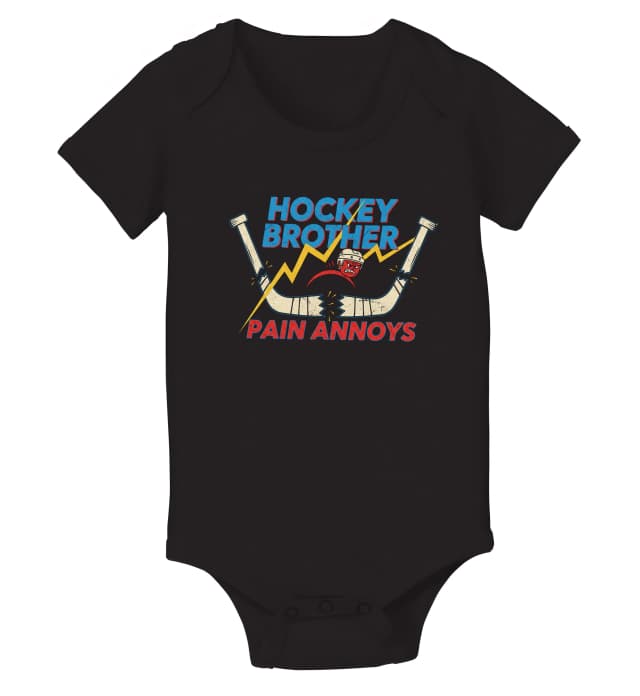 Dětské body Hockey Brother Naštvaný Hráč Zlomené Hokejky A Blesk