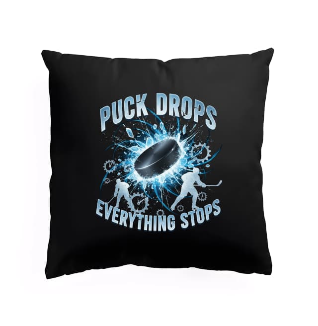 Polštář Puck Drops Když Puk Padá Vše Se Zastaví Na Ledě