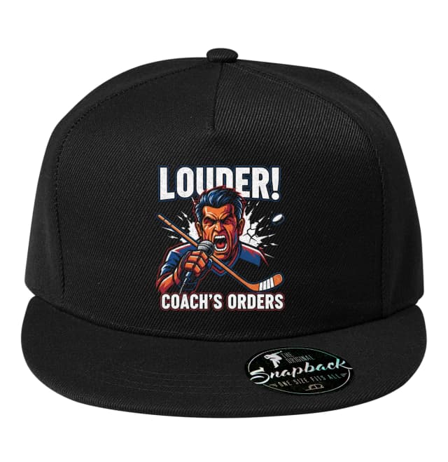 Snapback Louder Hokejový Trenér Křičí Povely Bojovná Motivace Pro Fanoušky