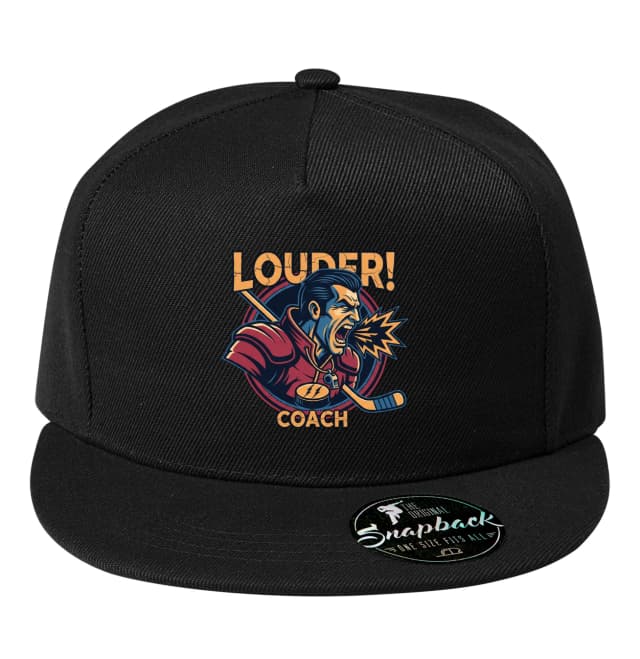 Snapback Řvi Hlasitě S Hokejovým Trenérem Louder Síla Vůle Týmový Duch