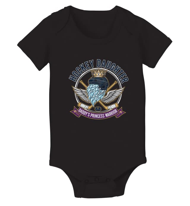 Dětské body Královská Ledová Bojovnice Hockey Daughter  Daddys Princess Warrior
