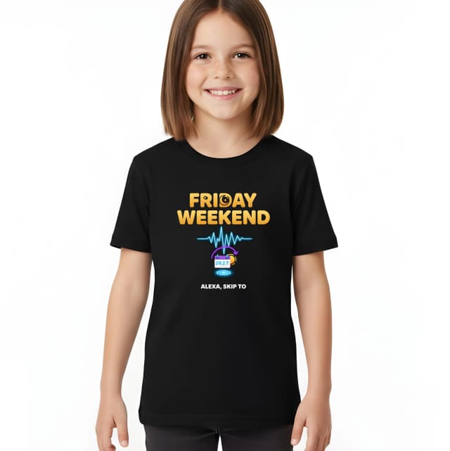 Dětské tričko Alexa Přeskoč Na Friday Weekend Zapni Víkendovou Náladu