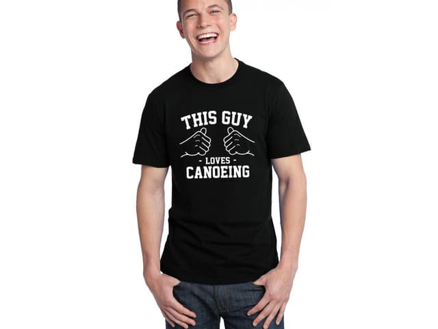 Pánské tričko s nápisem "I Love Canoeing"