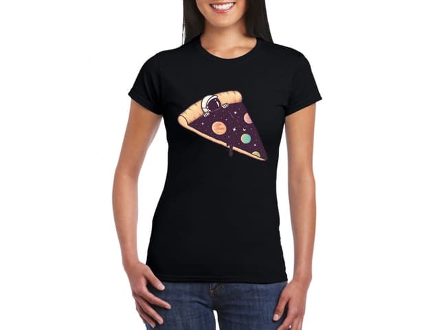 Dámské tričko pizza astronaut