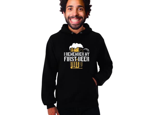 Mikina Pamatuji si své první pivo