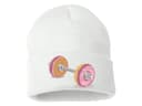 Zimní pletená čepice Činkový donut